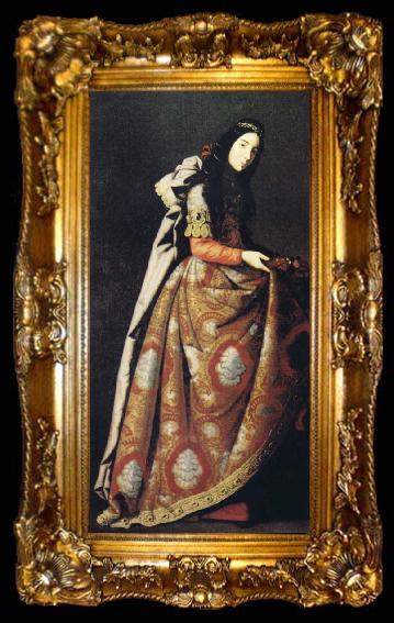 framed  Francisco de Zurbaran Saint Casilda, ta009-2